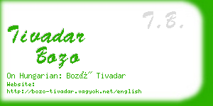 tivadar bozo business card